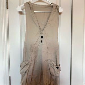 Beige Dress with Hoodie